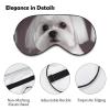 Lovely Maltese Dog Blackout Sleep Eye Mask, Ventilated Fabric, Adjustable Wearing Style, Zero Pressure Sleeping Mask Soft Skin Friendly Eyeshade for Women Men view 3