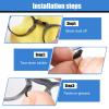 20 Pairs Eyeglass Nose Pads for Glasses - 1.0mm Ultra Thin Silicone Anti-Slip Stick On Nose pad Replacement Adhesive Nosepads for Plastic Frames Reading Glass Sunglasses view 3