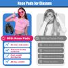 20 Pairs Eyeglass Nose Pads for Glasses - 1.0mm Ultra Thin Silicone Anti-Slip Stick On Nose pad Replacement Adhesive Nosepads for Plastic Frames Reading Glass Sunglasses view 4