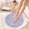 55cm Foot Massage Pad, predolo Acupressure Foot Relaxation pad Mat with Rolling Sphere Therapeutic Magnetism, TPE Round Pressure Point Pad, Portable Reflexology Mat for Home/Office/Gym, Lavender view 3