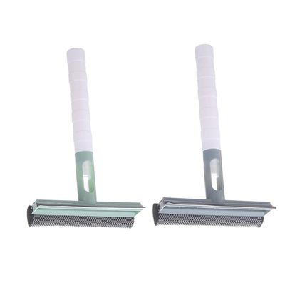 Holibanna 2Pcs Glass Squeegee Cleaning Tool Multifunctional Window and Mirror Cleaner for Home Bathroom and Car Durable Non Slip Handle for Easy Use Random Color Random Color