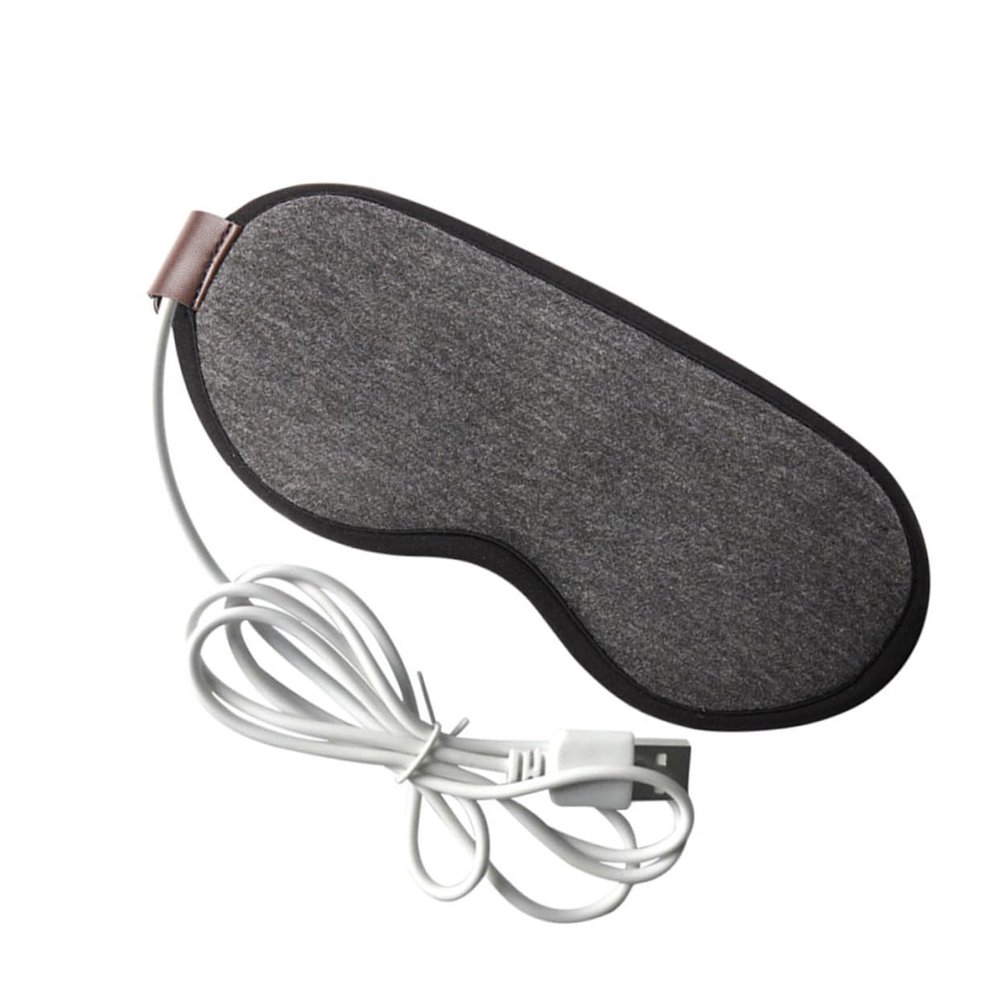 OATIPHO USB Heated Steam Eye Mask for Hot Compress for Relaxation Office Travel Grey