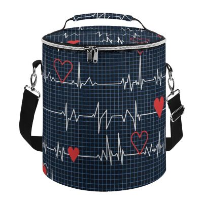 Calling All Nurses Heart Beat Large Capacity Cylindrical Camping Ice Pack, Stylish Handheld Ice Pack