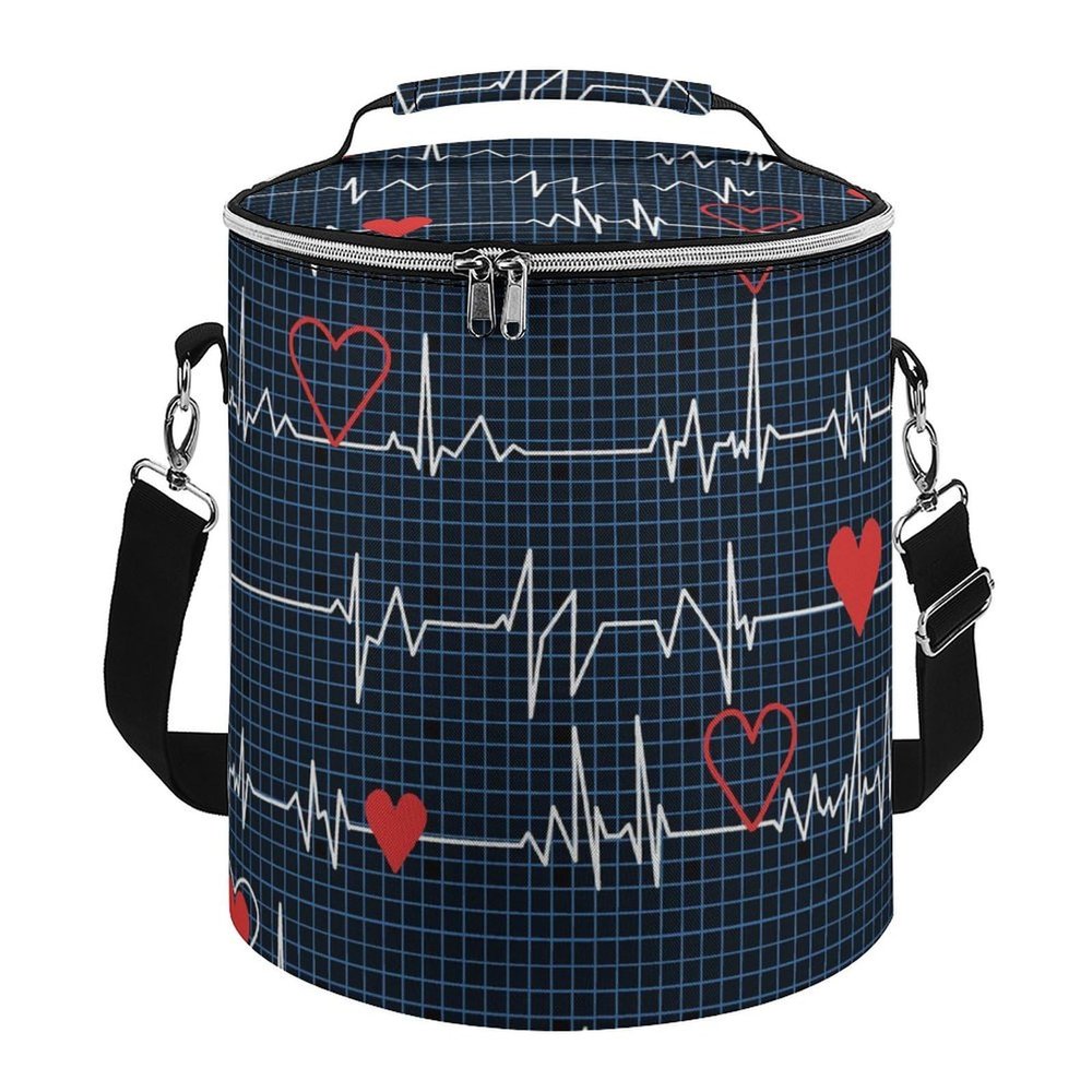 Calling All Nurses Heart Beat Large Capacity Cylindrical Camping Ice Pack, Stylish Handheld Ice Pack