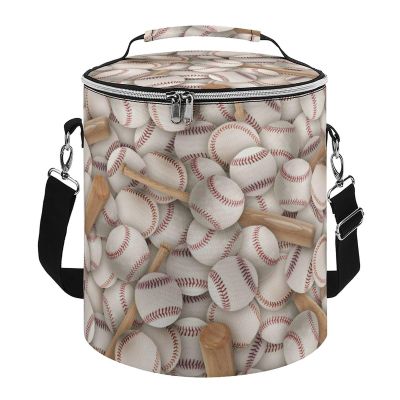Baseballs Sports Softball Large Capacity Cylindrical Camping Ice Pack, Stylish Handheld Ice Pack