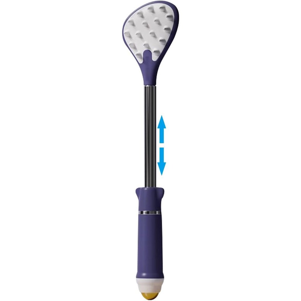 Creative Enlarged Japanese Back Scratcher, Retractable Travel Portable Massage Tool, with Magnetic Beads, Home Anti-itching Artifact(Purple Color,27-61cm*1)