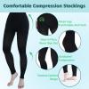2 Pairs 20-30mmHg Compression Pantyhose for Women, Medical Graduated Compression Stockings Leggings Footless Support Compression Tights for Varicose Veins, Swelling, Edema (Black*2) view 2