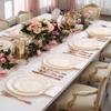 YOUBET 175PCS Ivory Scalloped Plastic Plates with Rose Gold Rim for Party view 3