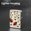 Art Ladybug Lighter Case Double-Sided Graffiti Lighter Holder - Metal Lighters Protective Cover, Universal Fit for Standard Lighters, Stylish Gift for Men & Women view 4