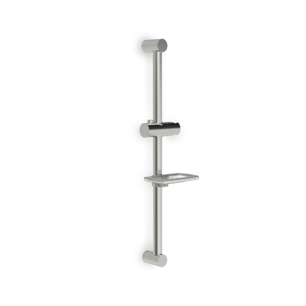 NLCKDSML Satin Nickel Shower Sliding Bar with Soap Dish