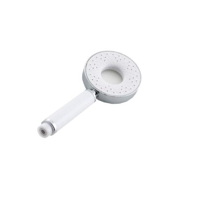 NLCKDSML Handle Shower Handset Chrome Plated Round Square Big Small Bathroom Accessories ABS Brass One Two Three Functions with Button(HS0031CP-86)