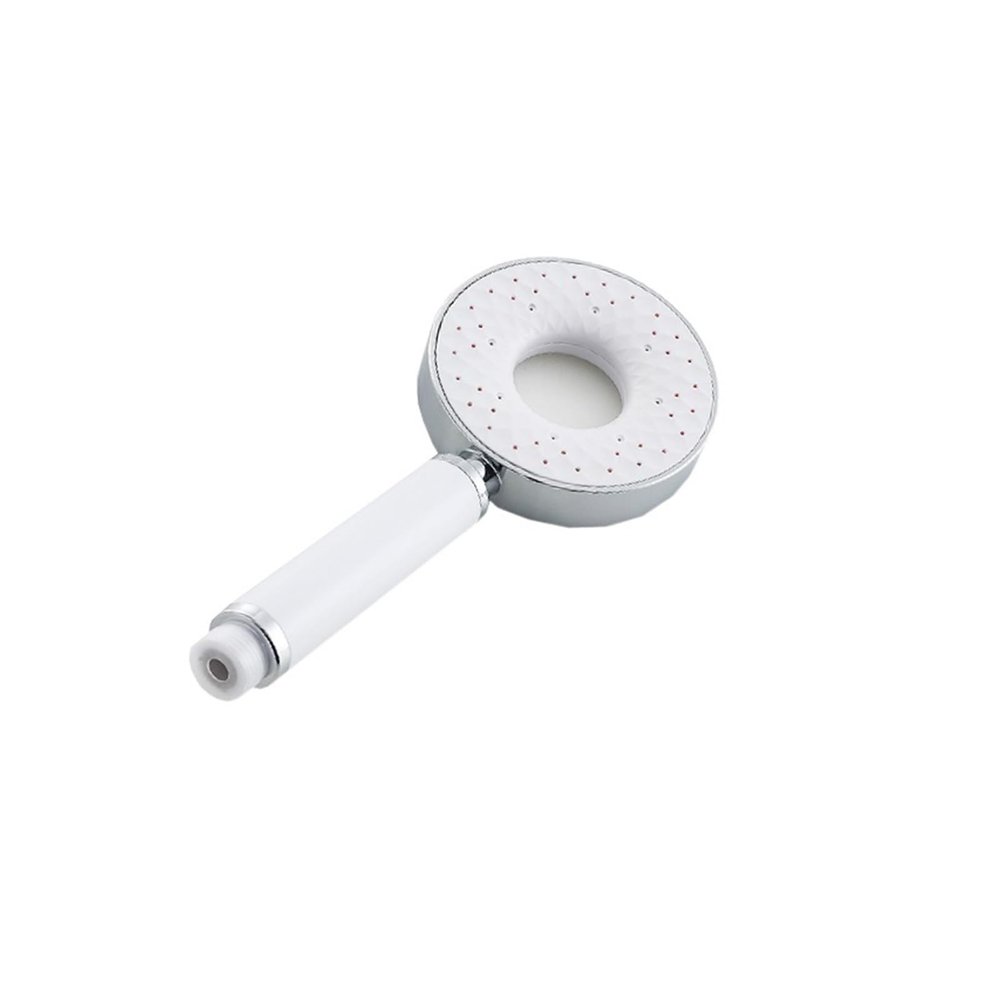 NLCKDSML Handle Shower Handset Chrome Plated Round Square Big Small Bathroom Accessories ABS Brass One Two Three Functions with Button(HS0031CP-86)