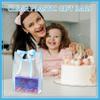 15Pack Clear Plastic Gift Bags with Handle,Reusable PP Gift Wrap Tote Bags with Ribbon for Wedding Bridal Birthday Party Baby Shower Goodies Graduation Shopping Business, 7x10x3.15 Inch (Blue) view 4