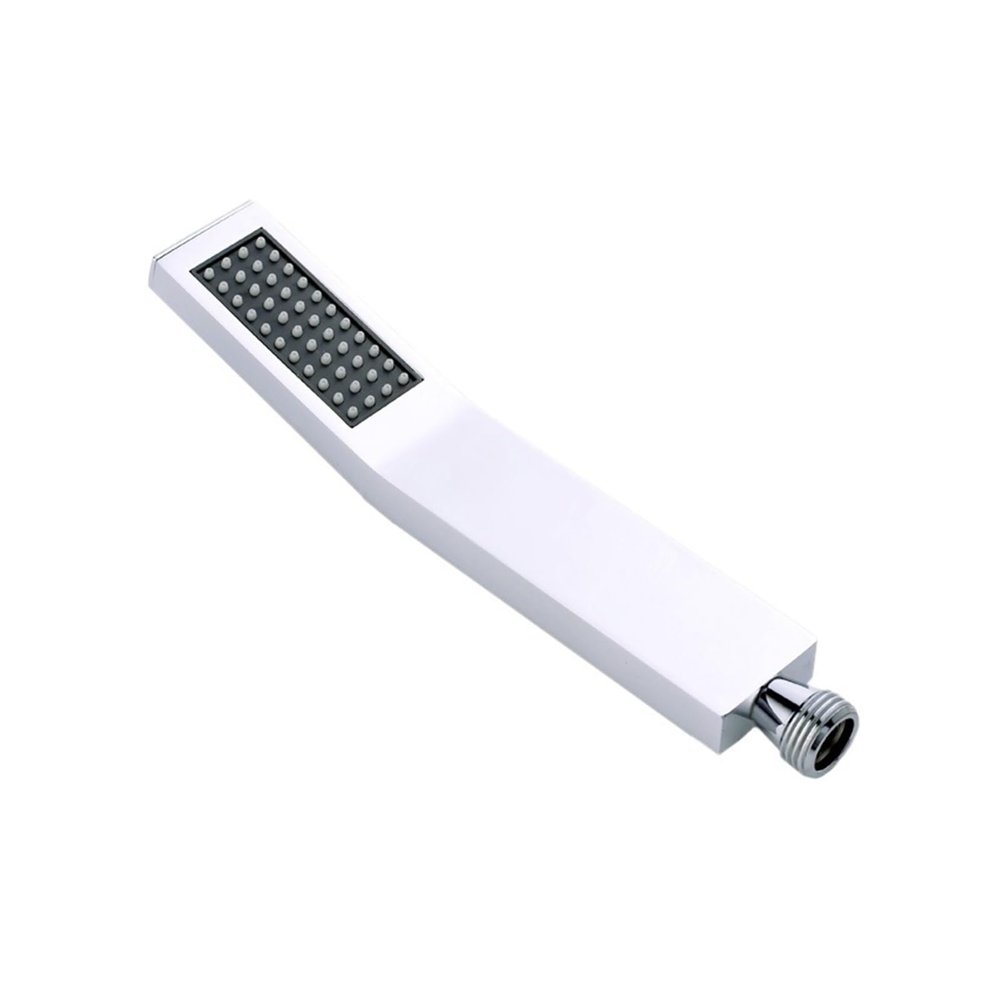 NLCKDSML Handle Shower Handset Chrome Plated Round Square Big Small Bathroom Accessories ABS Brass One Two Three Functions with Button(HS0026CP-86)