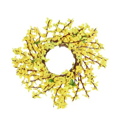 Alipis Spring Wreath Garland Decor Artificial Floral Door Hanging for Home Decoration Simulation Flowers Greenery for Indoor and Outdoor Use 24-Inch