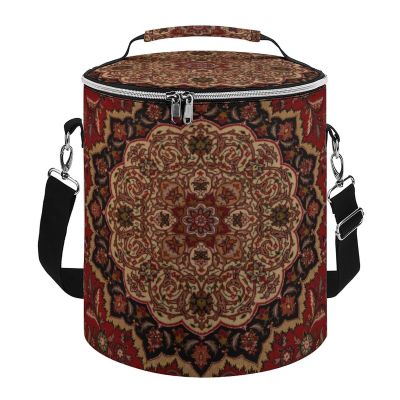 Accent Vintage Persian Large Capacity Cylindrical Camping Ice Pack, Stylish Handheld Ice Pack