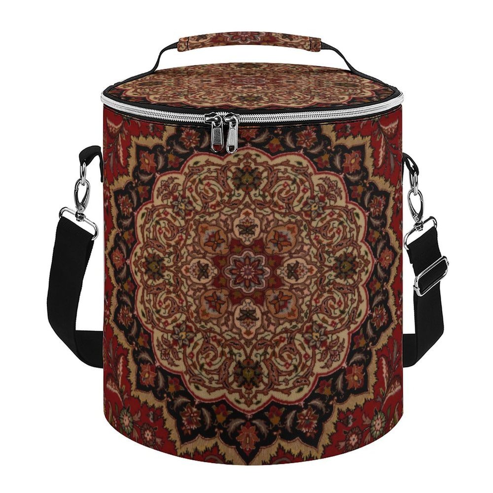 Accent Vintage Persian Large Capacity Cylindrical Camping Ice Pack, Stylish Handheld Ice Pack