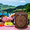 Accent Vintage Persian Large Capacity Cylindrical Camping Ice Pack, Stylish Handheld Ice Pack view 2