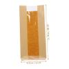 Beaupretty 100Pcs Oil Baking Toast Bags with Clear Window Versatile Bags for Bread Snacks Pastries for Bakeries Snack Bars and Take out Orders view 2