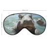Sleep Mask Soft Comfortable Eye Mask with Adjustable Strap Eye Cover Cute HipposEye Shade for Men Women Work Travel view 2