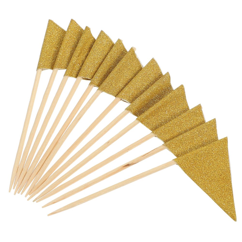 Alipis 12Pcs Flag Toothpick Sticks for Appetizers Fruits and Cakes Decorations Safe and Material for Buffets and Special Occasions