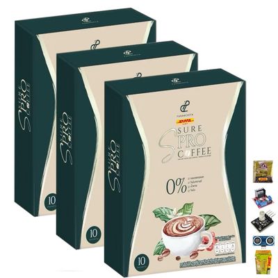 150Gram/Box(10 Sachets) S Sure Pro Coffee Intense Delicious Much Mellow Arabica Instant Roasted Fruit Snack Good Shape (of 3) By Beautygoodshop [Get Free For You Beauty Gifts]