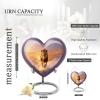 KARYLIZ Lion Cremation Heart Shaped Urns for Adult Male & Female - Mini Keepsake Urns for Human Ashes - Small Funeral Urn Container for Women & Men - Burial Urn for Mom & Dad (Up to 3 Cubic Inches) view 2