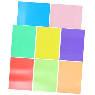 Lurrose 9 Sheets Multi Colored Cellophane Paper Transparent Craft Sheets for DIY Projects Durable Wrapping Material Vibrant Colors for Creative Fun