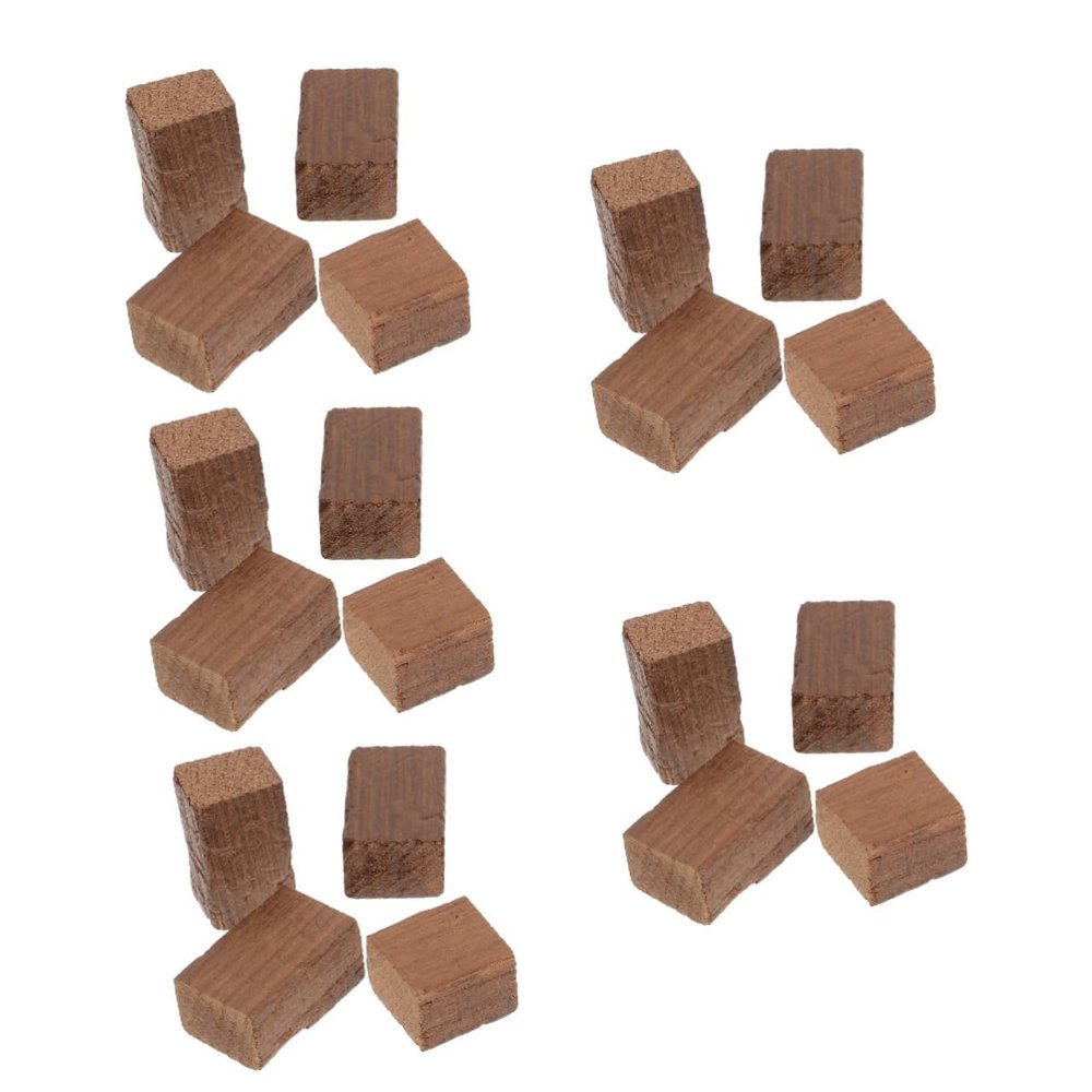 Healifty 5pcs Red Wine Brewing Wood Chips Blocks for Home Fermentation Flavor Random Shape for Wine Making Supplies
