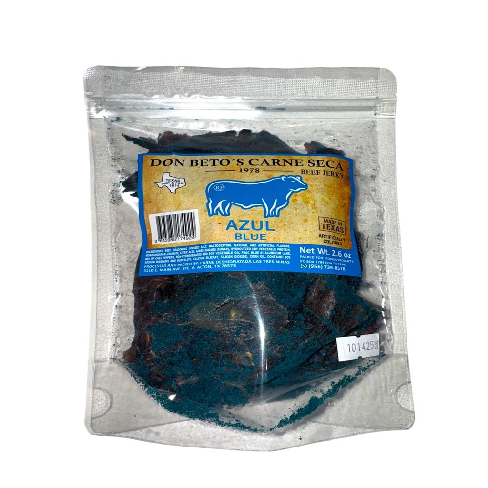 Don Beto's Blue Beef Jerky, 2.6 oz, Made in Texas
