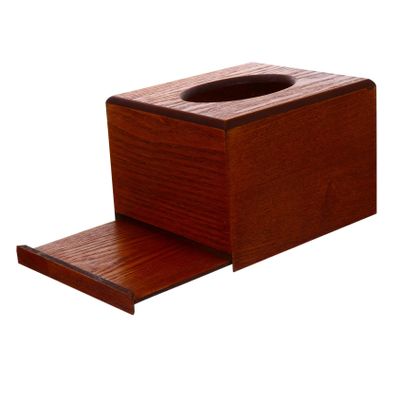 HOLIDYOYO 1Pc Wooden Tissue Box Holder Stylish Napkin Container for Home Office Decor Simple Design for Living Bedroom and Cafe Light Color Elegant Storage