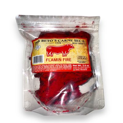 Don Beto's Flamin Fire Beef Jerky, Texas Made, 2.6 oz