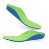 VALICLUD Children's Flatfoot Arch Support Insoles 1 Pair Blue Fleece Green Orthotic Feet Cushion Pads for Flat Feet Support and Comfort view 2