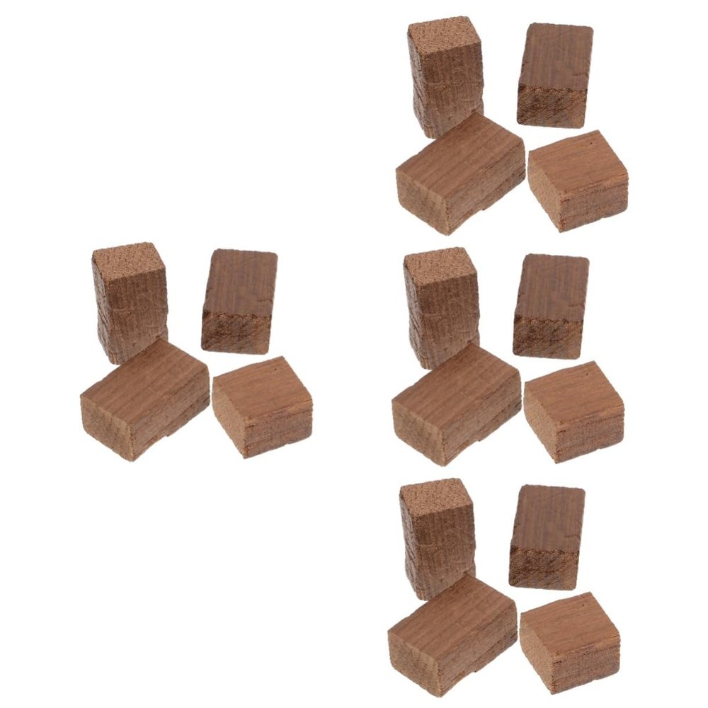 Healifty Red Wine Brewing Wood Chips Rustic Oak Cubes for Home Wine Making Enhance Flavor Aroma Random Shapes for Brandy Cocktail Smoker Applications