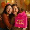 Febbleshow Pink Birthday Gift Bags with Tissue Paper - Matte Finish with Gold Foil Lettering and Confetti Design - Birthday Party Gift Bag for Men Women Kids - 13"x10.3"x4.7" (Pack of 2) view 4