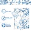 50 Sheets Blue Floral Tissue Paper Chinoiserie ift Wrapping Papers Blue and White Porcelain Flower Bouquet Packaging Paper for Birthday Wedding Baby Shower DIY Crafts Party Decor, 14 x 20 Inch (C) view 3