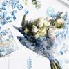50 Sheets Blue Floral Tissue Paper Chinoiserie ift Wrapping Papers Blue and White Porcelain Flower Bouquet Packaging Paper for Birthday Wedding Baby Shower DIY Crafts Party Decor, 14 x 20 Inch (C) view 4