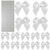 100Pcs Mini Bows,White Ribbon Bows for Gift Wrapping,Small Bows for DIY Crafts,Gift,Sewing,Scrapbooking and Cake Wedding Birthday Christmas Party Decorations view 1