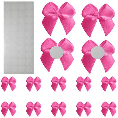 100Pcs Mini Bows,Rose Red Ribbon Bows for Gift Wrapping,Small Bows for DIY Crafts,Gift,Sewing,Scrapbooking and Cake Wedding Birthday Christmas Party Decorations