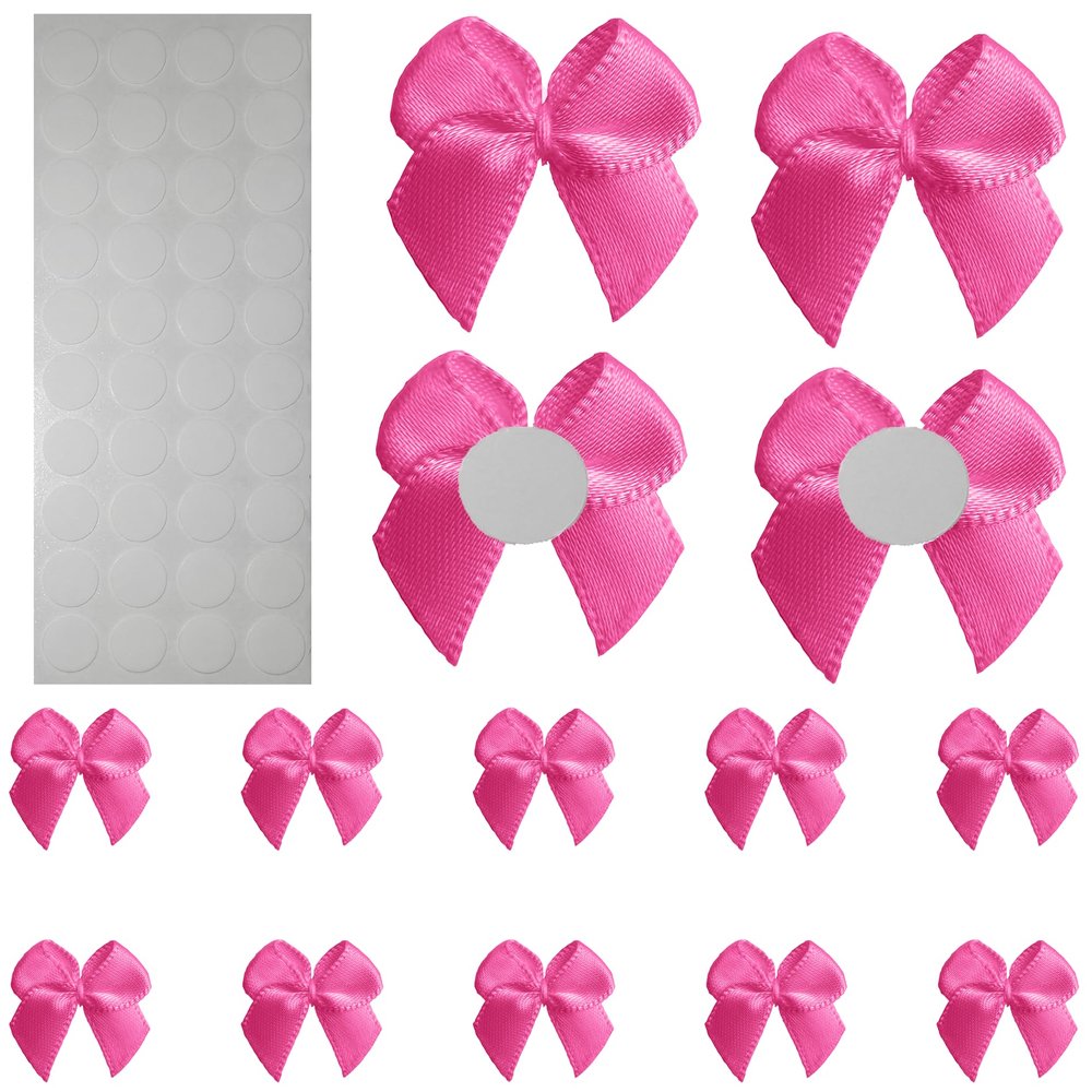 100Pcs Mini Bows,Rose Red Ribbon Bows for Gift Wrapping,Small Bows for DIY Crafts,Gift,Sewing,Scrapbooking and Cake Wedding Birthday Christmas Party Decorations