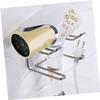 WRITWAA 1Pc Wall Mounted Hair Dryer Storage Hook Hair Dryer Holder Rack Space Saving Bathroom Organizer for Hair Tools Easy Installation Finish view 3
