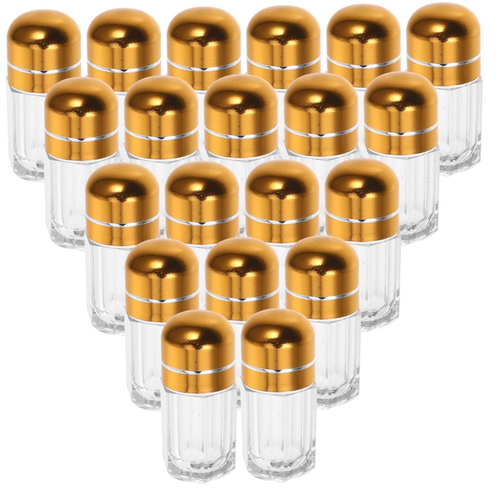 SAFIGLE 20Pcs Transparent Pill Containers Caps Mini Empty Bottles for Travel Storage and Organization for Medication Vitamins and Supplements
