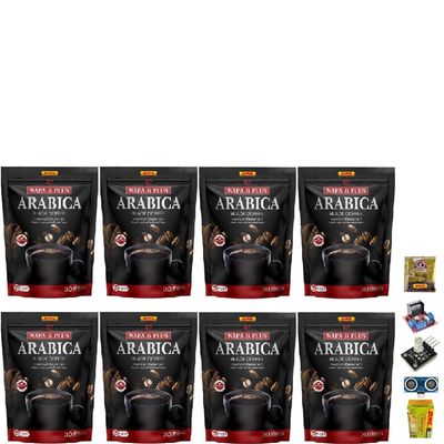 300Gram/Box(30 Sachets) NapaBPlus Black Coffee Intense Delicious Arabica Robusta Roasted Fruit Snack Good Shape Set 8 By Beautygoodshop [Get Free For You Beauty Gifts]