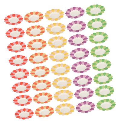 ABOOFAN 100pcs Decorative Paper Plates Disposable Cake Plates for Parties Multi Color for Birthdays Christmas and Celebrations Convenient