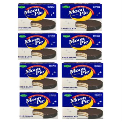 Marshmellow- Cookies Double Decker Bulk 64 Individually Wrapped Pie 8 Boxes 8 Each Box Case lot x 1 (Chocolate)