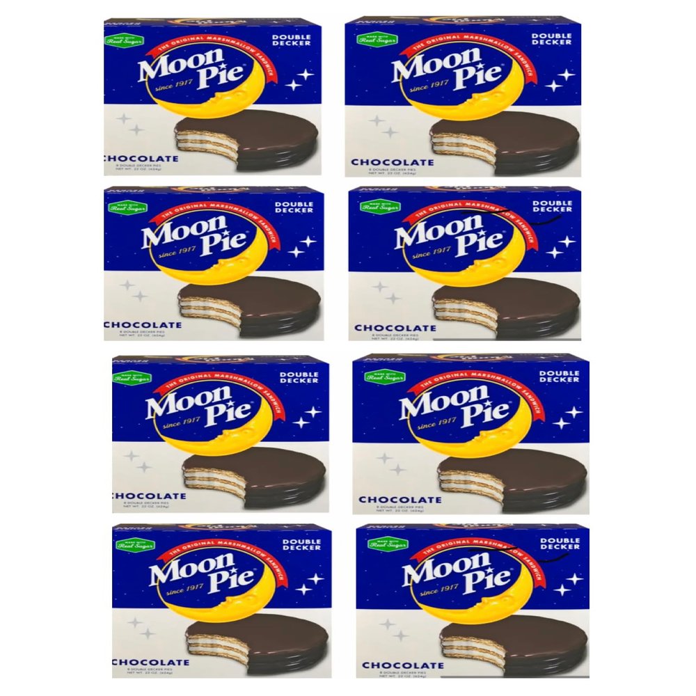 Marshmellow- Cookies Double Decker Bulk 64 Individually Wrapped Pie 8 Boxes 8 Each Box Case lot x 1 (Chocolate)