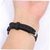 SAFIGLE Stainless Steel Curved Card Silicone Wrist Strap Adjustable Black Wrist Band for Men for Everyday Use view 3