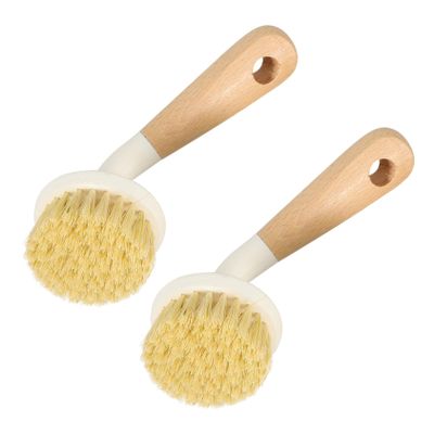 VERDANVERSE 2pcs Multi-Purpose Kitchen Brush Soft Bristle Dish Brush Stiff Bristle Scrubber for Cleaning
