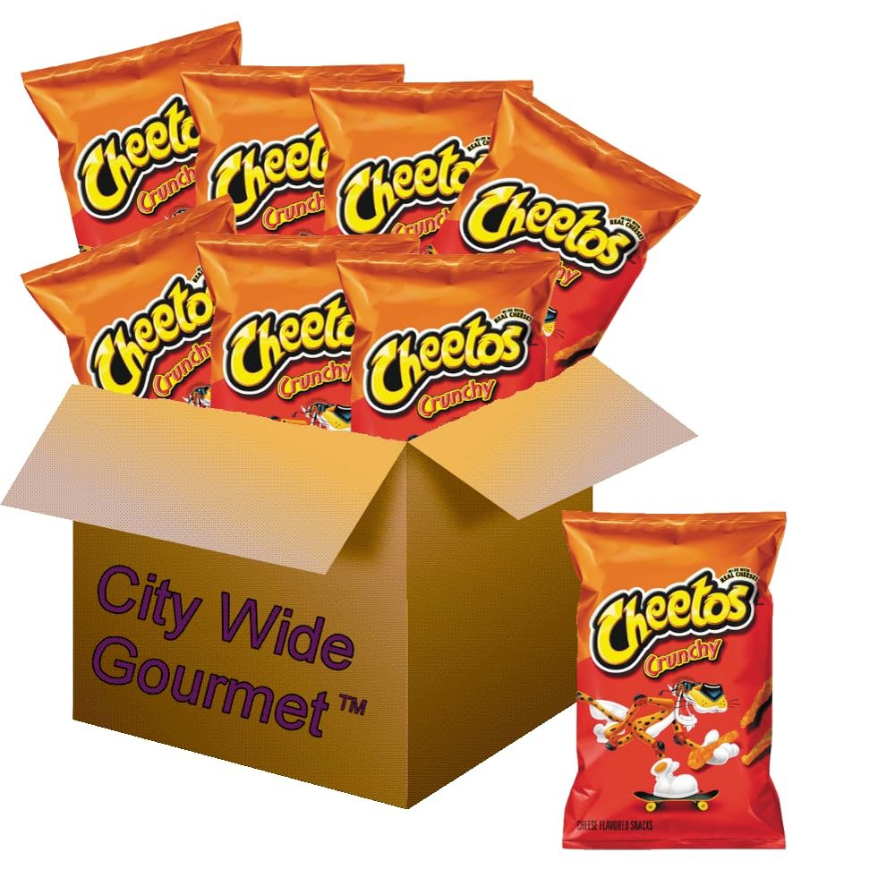 Crunchy Cheese Flavored Snacks, 2 oz Bags, Pack of 8