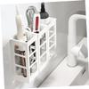 Alipis 3pcs Hair Tool Organizer Wall-Mounted Hair Dryer Straightener Holder Bathroom Wall Organizer Toiletry Holder Multi-Functional Storage Rack view 3